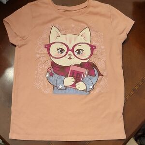 Place Peach Cat Graphic Tee